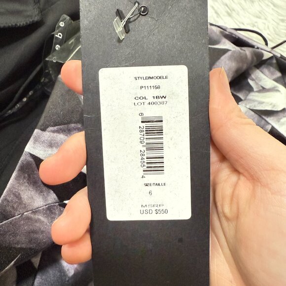 Women Phoebe Couture Halter Backless Floral Maxi Dress in Gray and Black Size 6 - Picture 10 of 12